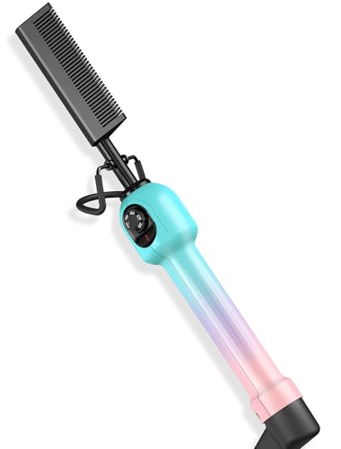 Professional Hot Comb for Wigs & Black Women Hair, 5 Heat Dial 280-450°F Straightening Comb, Dual...