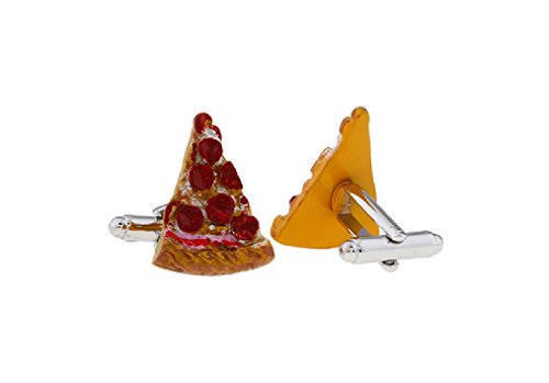 Mancuernillas MRCUFF con Diseño de Pizza en Caja de Regalo miniatura 2