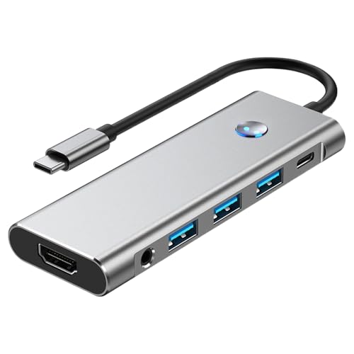 Hub USB C de 4.33 pulgadas y adaptador splitter portátil para portátiles