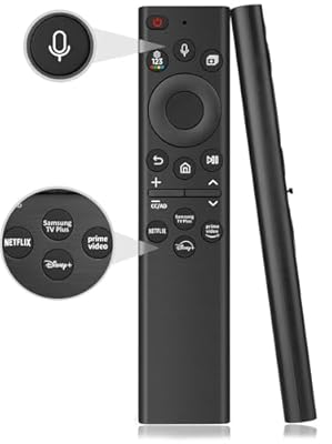 Voice Remote Control for All Samsung Smart TVs, Universal Remote Replacement for All Samsung TV Curved Frame UHD QLED LED 4K 8K Smart TVs, 4 Shortcut Buttons