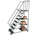 Ballymore Co Inc 7 Step Steel Stock Picking Ladder Serrated Tread w/Cal OSHA Handrail Cal SPL-7-NG