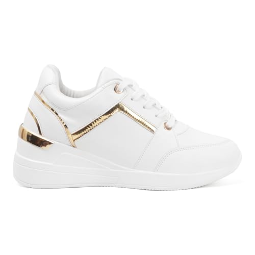 Image of Vendoz Women Casual High Heel Sneakers I Cushioned Insole I All Day Comfortable I Lightweight and Stylish Shoes for Girls CNV7062