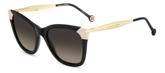 Lunettes de soleil Carolina Herrera HER 0307/S noires taille 54 pour un look élégant