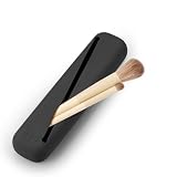 Wekin Makeup Brush Holder Travel, Silicone Portable Soft Cosmetic Brush Organizer Case Bag for Daily