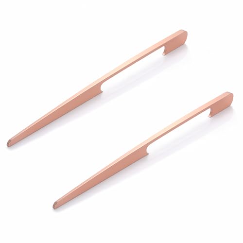 Image of LAPO 18 Inch Pull Handles for Home Interior, Pulls for Drawer and Wardrobe, Neat Holding Shape, Corrosion Resistant, Hole to Hole Size 41.5 cm, Easy Fit Design (Rose Gold, Pack of 2)