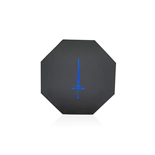 Blue Sword - Dice Tray of Holding by Norse Foundry, 8” Octagon Shape Dice Rolling Tray for Role Playing Dice Games, Dice Box Storage, Removable Top Lid – Soft Padded Inner Lining