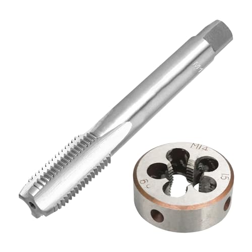 M14 x 1.5 Metric Thread Tap and Die Set M14 x 1.5mm High-Speed Steel Machine Tap and Die Set Right Hand Thread Tap and Round Thread Die