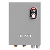 Electric Tankless Water Heater, FOGATTI 15kW 240Volts Hot Water Heater, 2-3 Point of Use Hot Water for the Whole House Shower,Self-Adjustment Function, Gray