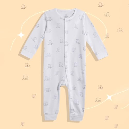 Image of Mothercare Baby Romper Sleepsuit Autumn Print Full Sleeve Pink