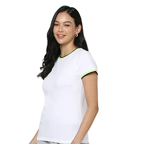 Image of Bewakoof Women's Solid Slim Fit T-Shirt