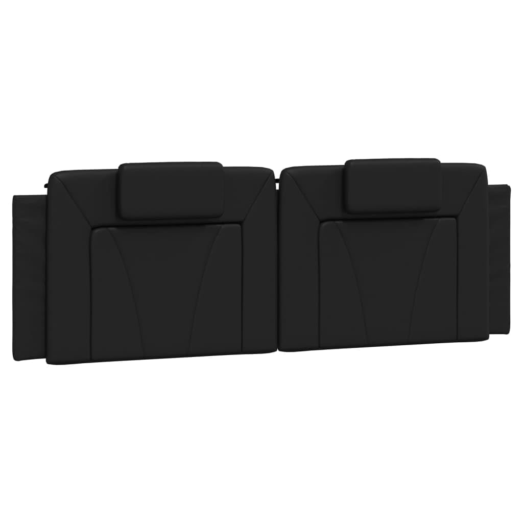 vidaXL Cabecero de Cama Acolchado Cuero sintético Negro 160 cm