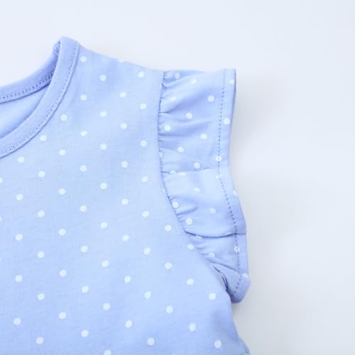 Youlebao Toddler Girls Cotton Embroidery Applique Short Sleeve Casual Dress4