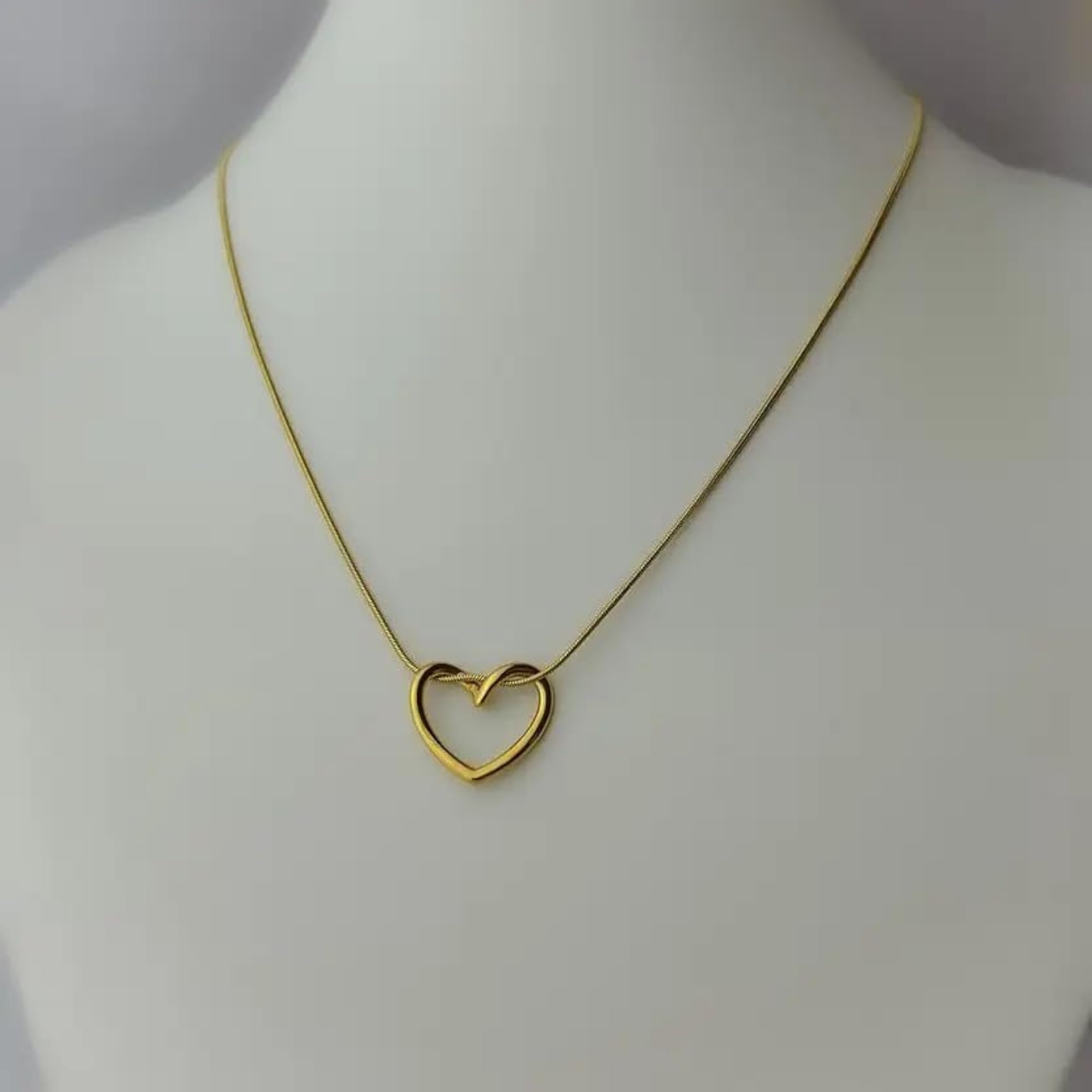 Gold-Plated Heart Pendant Necklace for Women