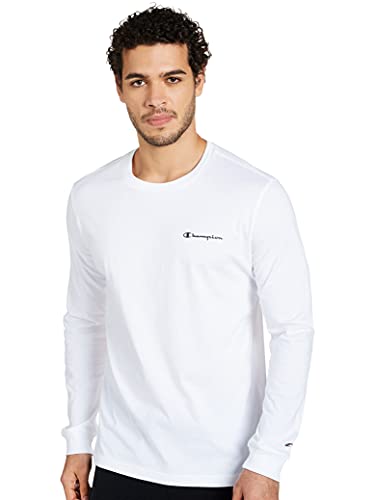 Champion Legacy Classic Small Logo T-Shirts à Manches Longues, Blanc, M Homme