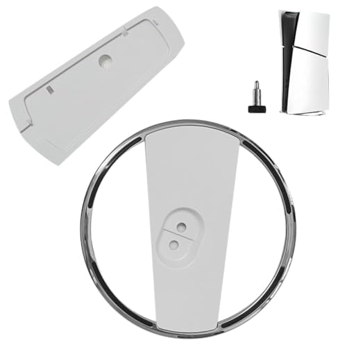 Occtingkind Vertikaler Standfuß für PS5 und PS5 Slim und PS5 Pro,Vertikal Ständer aus ABS Edelstahl, Robuste und stabile Unterstützung für PS5 Konsole Disc und Digital Edition Vertikal Standfuss-Weiß