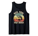 Photo Gallery reel cool mezza sorella pesca regalo donne pesca amante retrò canotta Photo Gallery reel cool mezza sorella pesca regalo donne pesca amante retrò canotta