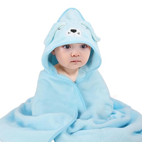 Kaisibum Kapuzenhandtuch für Babys,80x80 cm Babybadetuch aus...