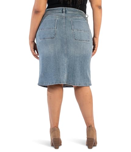 KUT from the Kloth Women's Plus Rose Skirt Button Front2