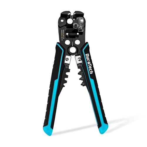 DURATECH Pince à Dénuder Automatique 3-en-1, Pince à Dénuder Multifonction avec Coupe-Câbles et Sertissage, Dénudage 22–7 AWG/Sertissage 22–10 AWG,...