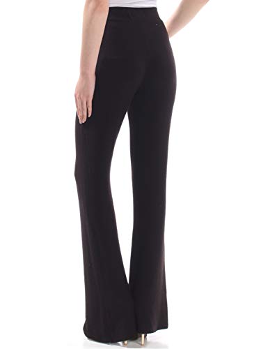GUESS Womens Opal High-Waist Wide Calf Pants Black XS2