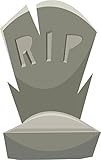 REST IN PEACE RIP TOMBSTONE GREY Vinyl Decal Sticker Two in One Pack