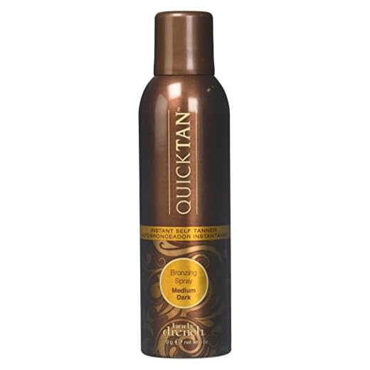 Body Drench QuickTan Bronzing Spray Instant Self Tanner, Medium/Dark, 6oz, 3 Pack