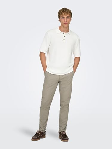 Only & Sons Herren Onsmark Pete Slim Dobby 0058 Pant Noos Hose, Fallen Rock, 32W / 32L EU – Ansicht 3