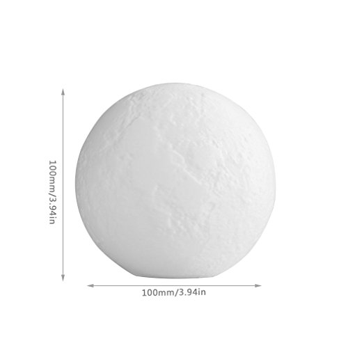 Stampa 3D Moon lampada touch control ricaricabile