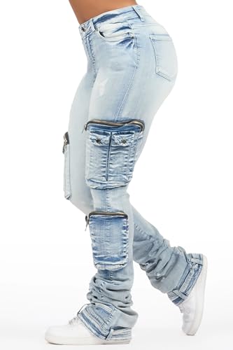 Women's Alisson Cargo Super Stacked Jean2