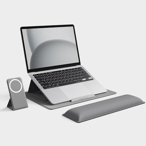 HUANUO Magno Module Master Magnetic Laptop Stand – Adjustable, Portable Design, Compatible with 17' Laptops, Dark Grey