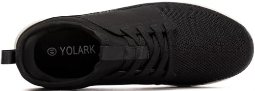 Image of YOLARK Men Casual Dress Shoes Fashion Sneakers Lightweight Breathable Laceless Walking Shoes Gym Tennis Athletic