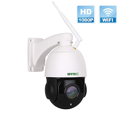 (Upgrade Version) SV3C 1080P PTZ Security Camera Outdoor, Pan Tilt with 18X Zoom, WiFi Wireless IP Dome Surveillance CCTV Camera, 196ft IR Night Vision with Audio, IP66 Waterproof, Built-in Sd Slot