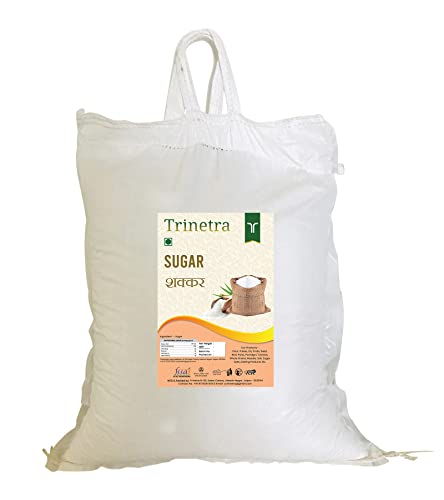 Image of Trinetra White Sugar - 10Kg Pack Energy Booster Lowers BP Helps depression Heal Wounds