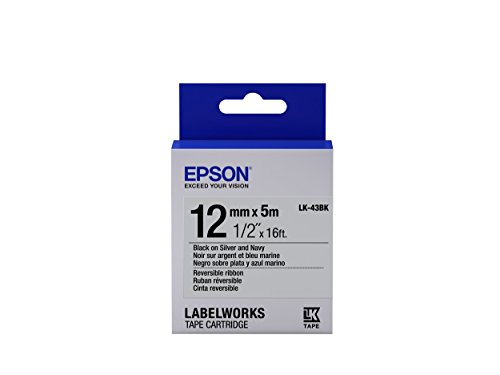Epson LabelWorks Reversible Ribbon LK (Replaces LC) Tape Cartridge ~1/2