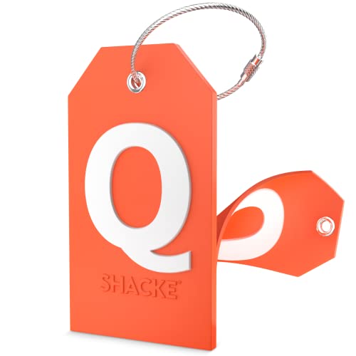 Image of Initial Luggage Tag with Full Privacy Cover and Stainless Steel Loop - (Letter Q)