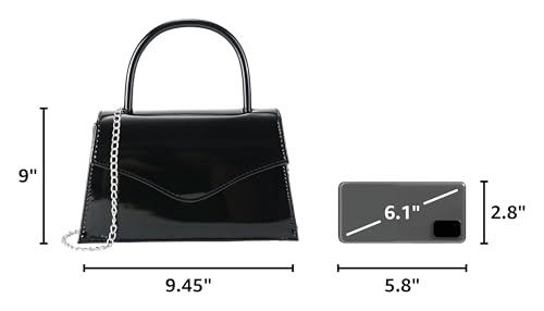 Image of Women's Evening Bag Bridal Party Clutch Purses Cocktail Prom Handbags with Patent Leather
