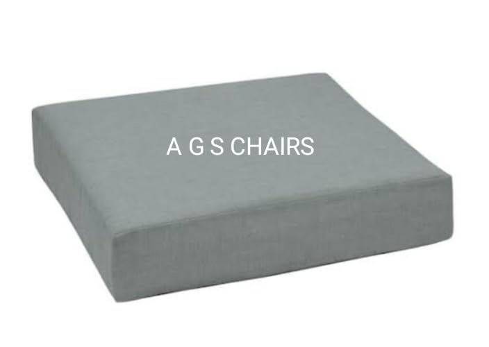 Image of A G S Chairs Sofa Foam Cushion with Zip Cover Attractive Colour (22 x 21 x 3, Light Grey)