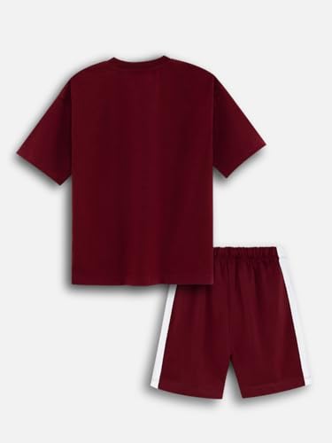 Image of Nap Chief Kids Cotton Chill Club Essentials Printed Co ord Sets for Boys & Girls, T Shirt and Shorts for Casual Wear