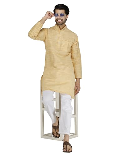 Image of Men's Khadie Cotton Relaxed Straight Kurta
