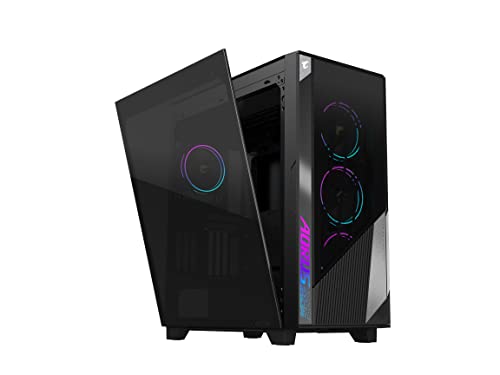 Image of GIGABYTE AORUS C500 Glass - Black Mid Tower PC Gaming Case, Tempered Glass, USB Type-C, 4X ARBG Fans Included (GB-AC500G ST)