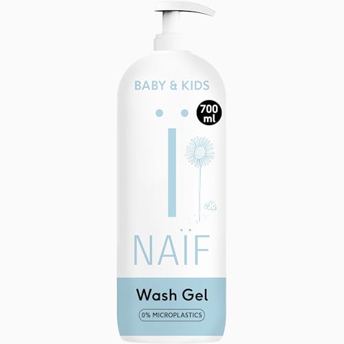 Naïf - Pflegendes Waschgel - für Baby und Kinder - Babypflege - Duschgel für empfindliche Haut - Duschbad Kinder - Inhaltsstoffe auf natürlicher Basis - Vegan - 700ml