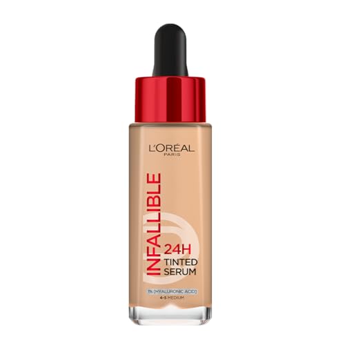 Image of L'Oreal Paris Infallible 24H Tinted Serum Foundation, Light-weight Coverage, Dewy & Radiant Finish, Transfer-proof, 30ml