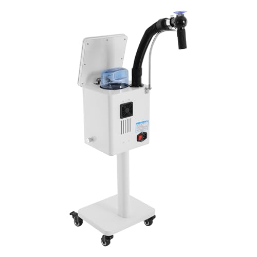 Image of Nano Hair Steamer, 1600W Professional Micro-Mist Hair Steamer for Deep Hair Care, Standing Salon Care Temperature Mist Intensity Adjustable for Hair Repair Salon Spa (White)