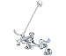 Central Brass 0054-YELSRC-Q 4" Wrist Blade Handles with Color-Coded Indexes-5-3/4 Rigid Spout with Pail Hook and Top Brace to Wall with Flange, Hose Thread, 4"