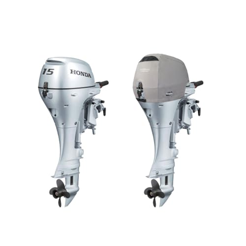 Oceansouth Custom Fit Vented Covers for Honda Outboard Engine (Gray, BF15, BF20 2CYL 350cc (from 2002 up to 2024))