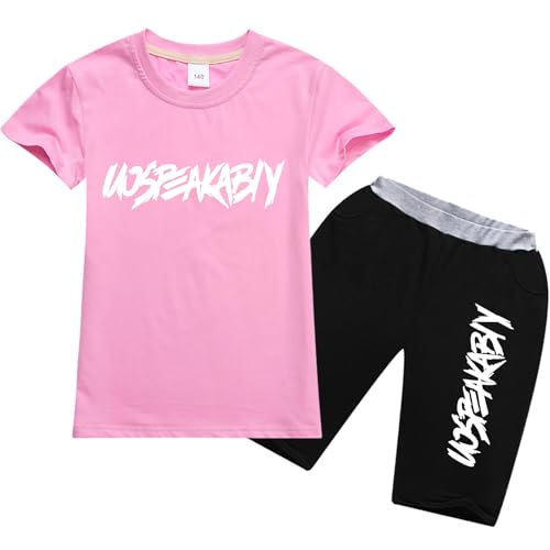 Image of amropi Boys Shorts Set Cotton T-Shirt and Short Pants 2 Pieces Summer Tracksuit for Age 2-12 Years