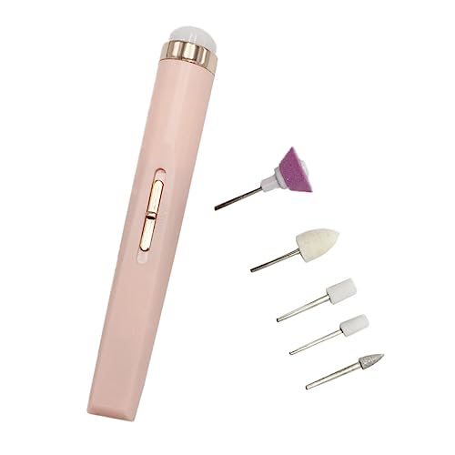 OATIPHO Pulidor Eléctrico para Uñas Portátil Rosa Máquina de Manicura con Brocas de Lijado Accesorios Profesionales para Cuidado de Uñas y de