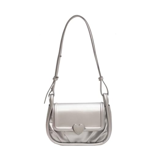 Coquette Leather Shoulder Purse Love Heart Crossbody Bags for Women Adjustable Strap Cute Y2k Stuff