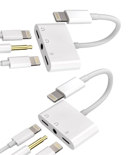 ACtH 3.5mm CgjO Cz WbN ϊA_v^[(2Zbg)3in1Abv Lightning Auxwbhz  イ[d R[h ӂ }[d vO Apple MFIF؂ق P[u Ղ[