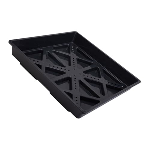 COOPHYA Pot De Plantación De Disipación De Calor Inicio Bandeja De Plantación Patio Maceteros Carpa Almohadilla Cúpula Estera Placa De Vivero De Plantas Jardinera Plana Black El Plastico